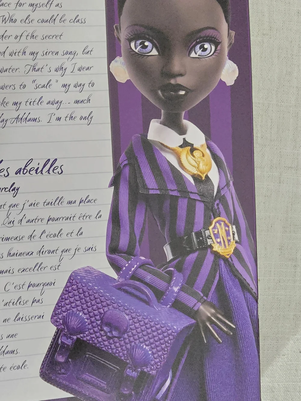 Monster High Wednesday Bianca Barclay Purple Striped Kids Costume Doll